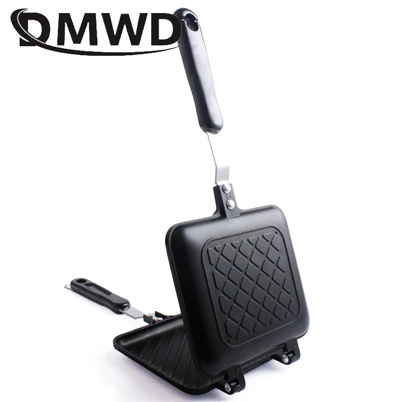 Gas Non-Stick Sandwich Maker Iron Bread Toast Breakfast Machine Waffle Pancake Baking Barbecue Oven Mold Mould Grill Frying Pan 