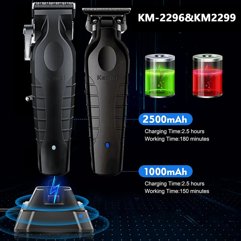 Kemei KM-2296 KM-2299 KM-1102 Professional Hair Clipper Kit Electric Shaver Male Hair Cutting Machine Men’s Trimmer Machine 