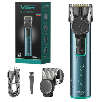 Original VGR 973 Adjustable Electric Hair Trimmer, Waterproof Beard Hair Clipper, Trimmer For Men Rechargeable Haircut Machine 