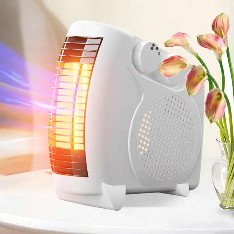 220V Electric Heater Fans 2 Gear Portable Household Desktop Desktop Heating Machine for Home Office Hand Foot Warmer Machine