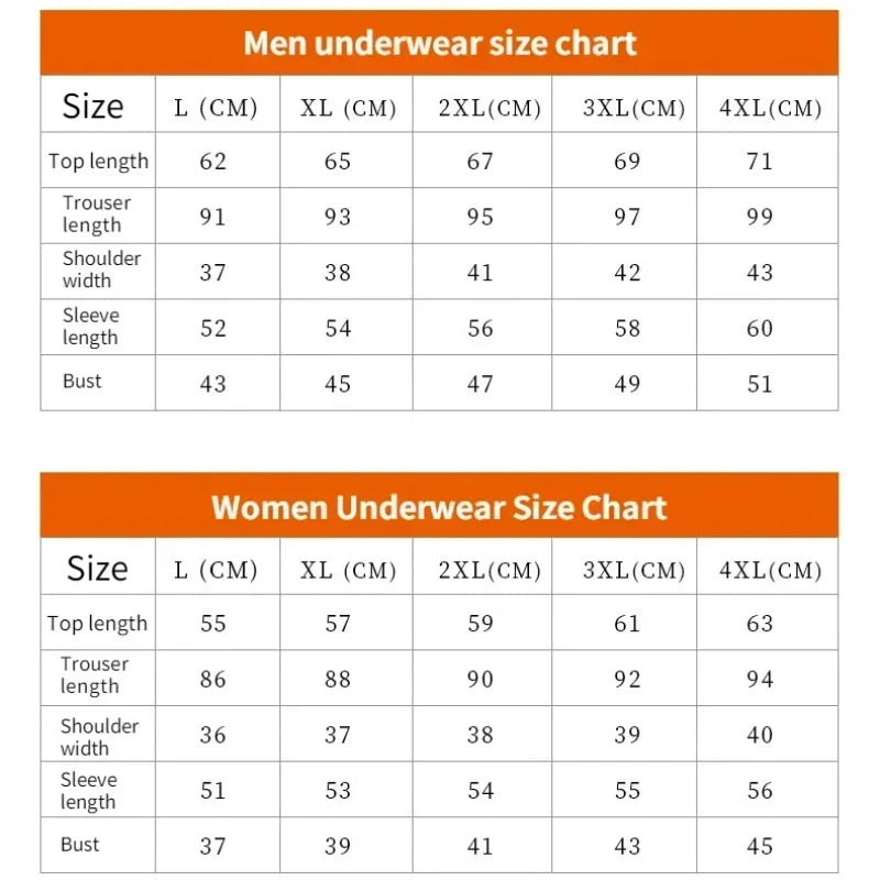 Thermal Underwear Sets Men Winter Long Johns Women Plus Velvet Thickening Inner Wear Fleece Keep Warm Lingerie 