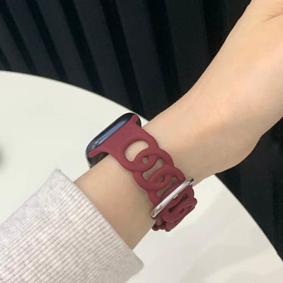 Silicone Strap for Apple watch band correa Gourmette bracelet iWatch series 