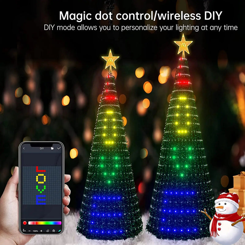 Smart Christmas Tree Lights APP Remote Control String Lights for Bedroom Window Christmas Navidad Wedding Party Decoration