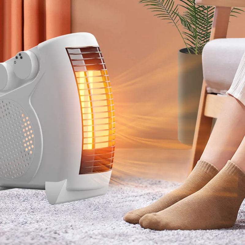 220V Electric Heater Fans 2 Gear Portable Household Desktop Desktop Heating Machine for Home Office Hand Foot Warmer Machine