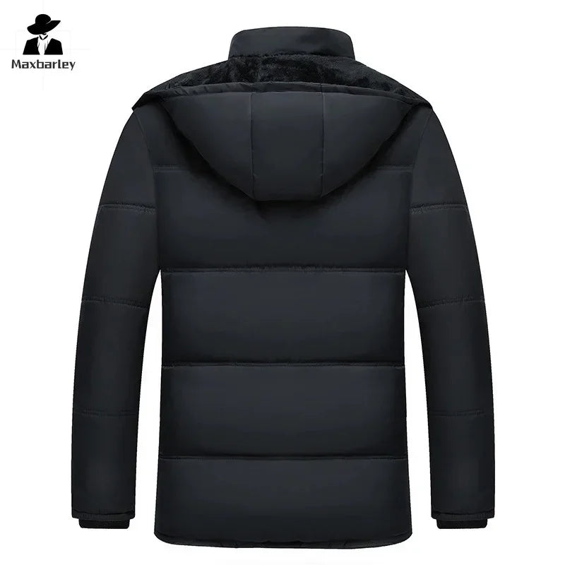 Parka Men Coats 2024 Winter Jacket Men Thicken Hooded Waterproof Outwear Warm Coat Casual Mens Jackets Overcoat Fur Thicking 