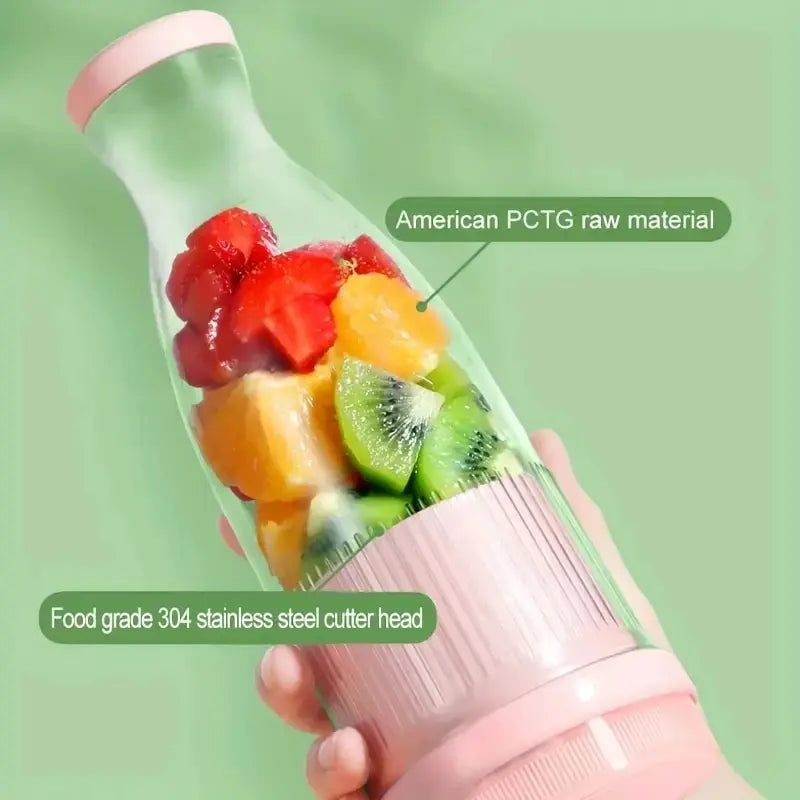 Electric Juicer Cup 6 Blades Blender Milkshake Machine USB Portable Fruit Milk Mixing Tool Mini Fresh Juice Blender Sport Bottle 