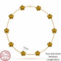 Jstoremart presents a beautiful set of four bracelets arranged in a grid, ideal for weddings or engagements. Each bracelet features distinctive charms: gold flowers, white flowers, blue flowers, and delicate white clovers. The elegance is further enhanced by the Real 925 Sterling Silver stamp on each piece.