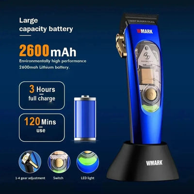 New WMARK NG-9004 Hair Clipper for Men,MAGLEV Motor 10000RPM,Hair Cuter Machine,Cordless Rechargeable Edgers Clippers Withbase 