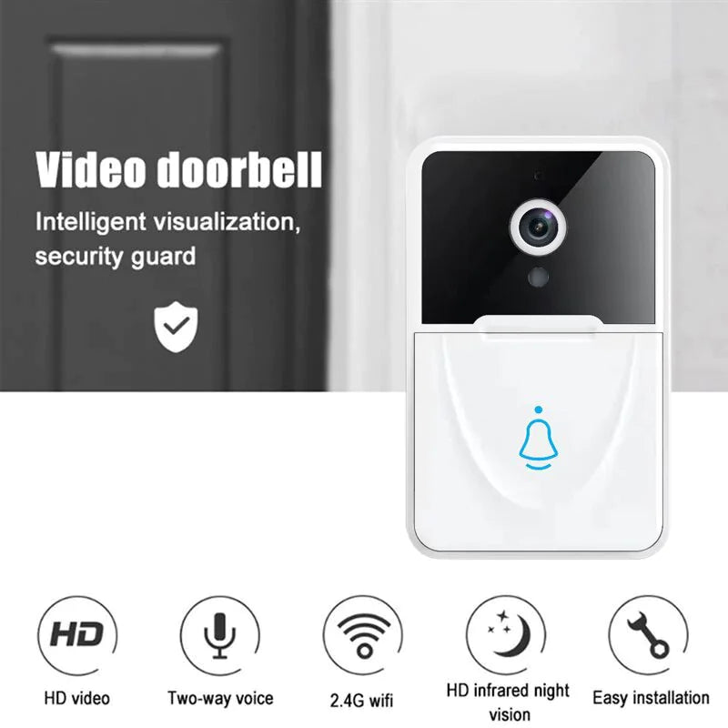 Wireless Security WiFi Smart Doorbell Intercom Video Camera Bell Chime Door Ring 