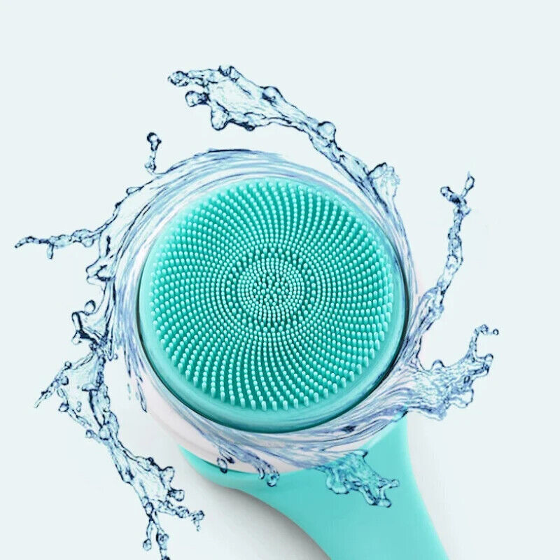 Electric Shower Cleaning Brush Body Massage Bath Long Handle Back Scrub Washer R 