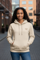 Unisex balck hoodie from J-Clothing, featuring a minimalist design with a relaxed fit and soft cotton fabric — styled for everyday comfort and confidence